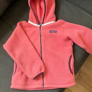 Patagonia hooded zip up fleece